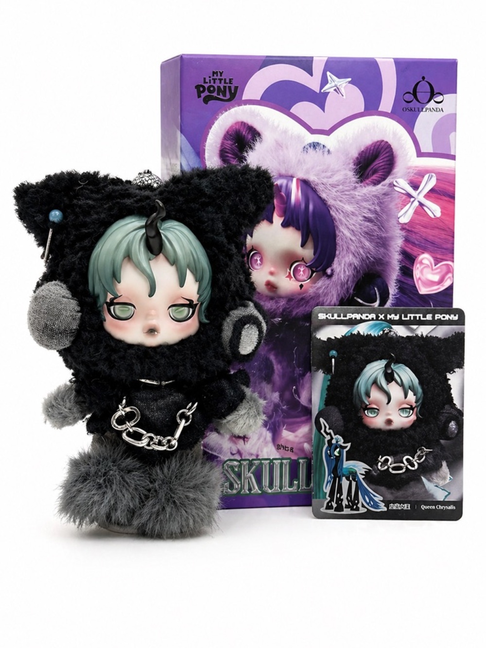 POPMART SKULLPANDA × My Little Pony Series Plush Queen Chrysalis Super Secret